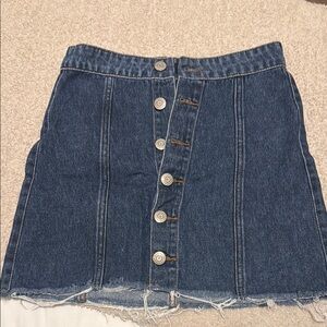 Blue A-line Mini Skirt for Casual Wear